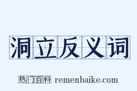 洞立反义词是什么意思的图片
